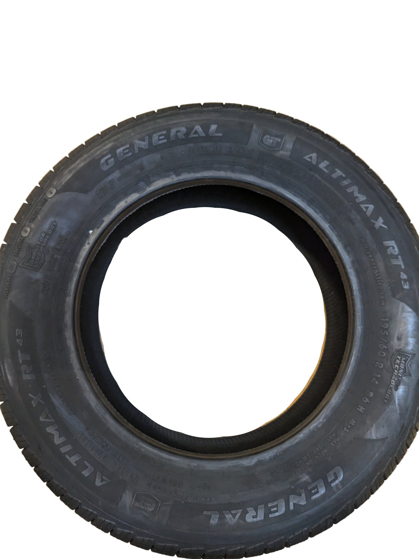 NOS GENERAL ALTIMAX RT43 BSW P 195 60 14 86H SL ALL SEASON TIRE 15498040000