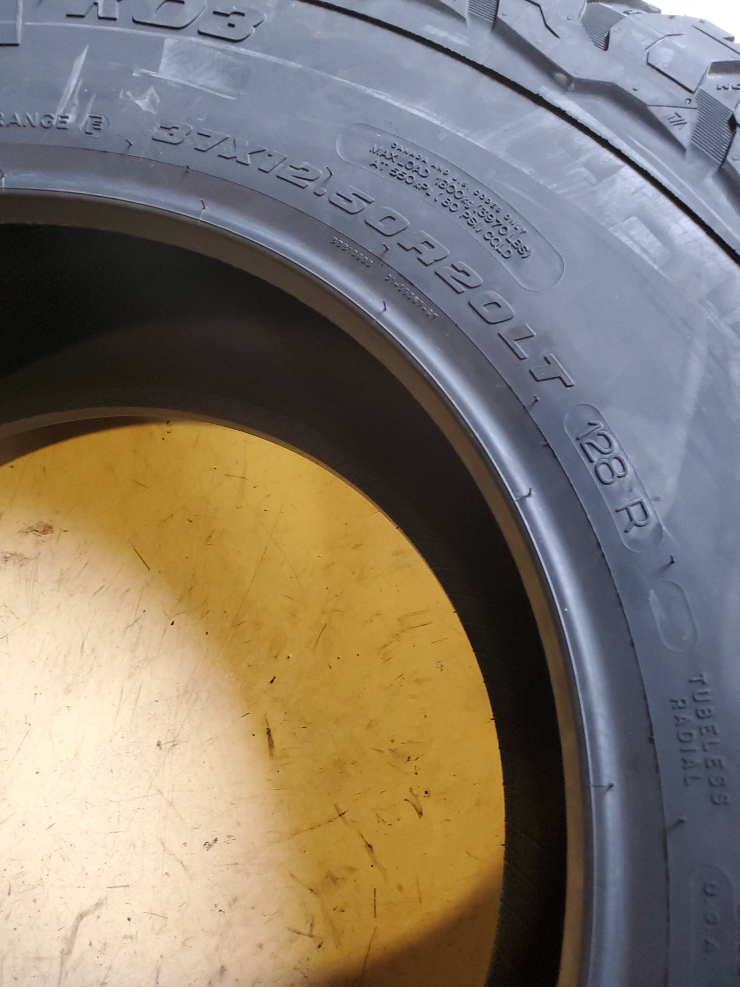 (KSL ONLY) 2 BFGOODRICH ALL-TERRAIN T/A KO3 BSW LT 37 12.5 20 128R 12PLY TIRE 01731