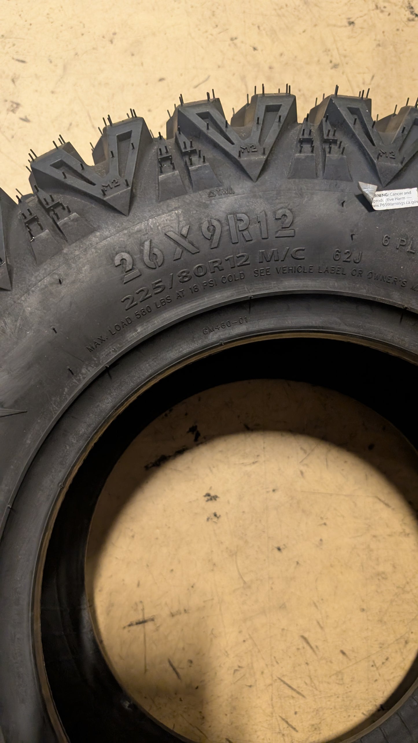 AMS M2 EVIL BSW 26 9 12 62J 6PLY ATV/UTV TIRE 12043611