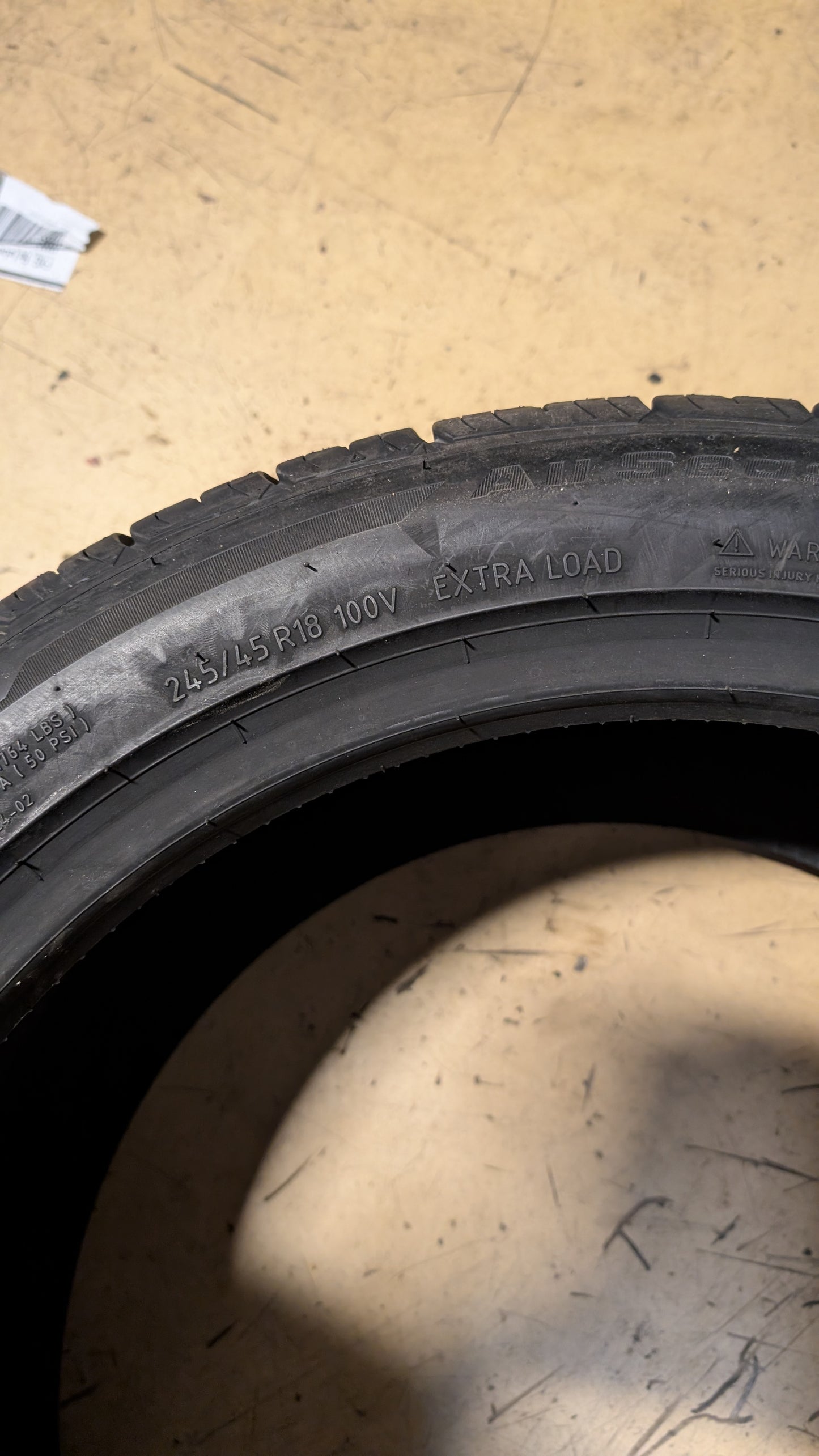 BFGOODRICH ADVANTAGE CONTROL BSW P 245 45 18 100V XL ALL SEASON TIRE 03707