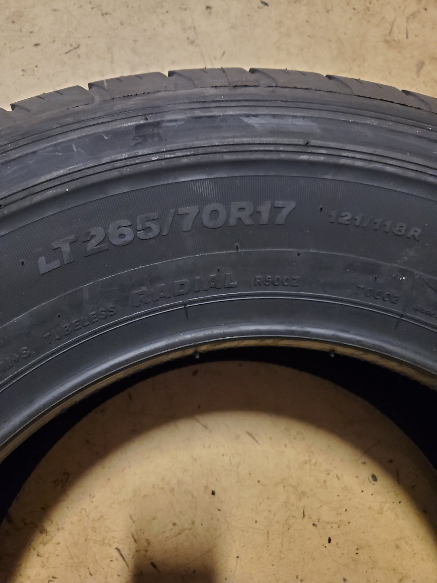 BRIDGESTONE DURAVIS R500 HD BSW LT 265 70 17 121/118R 10PLY ALL SEASON TIRE 191911