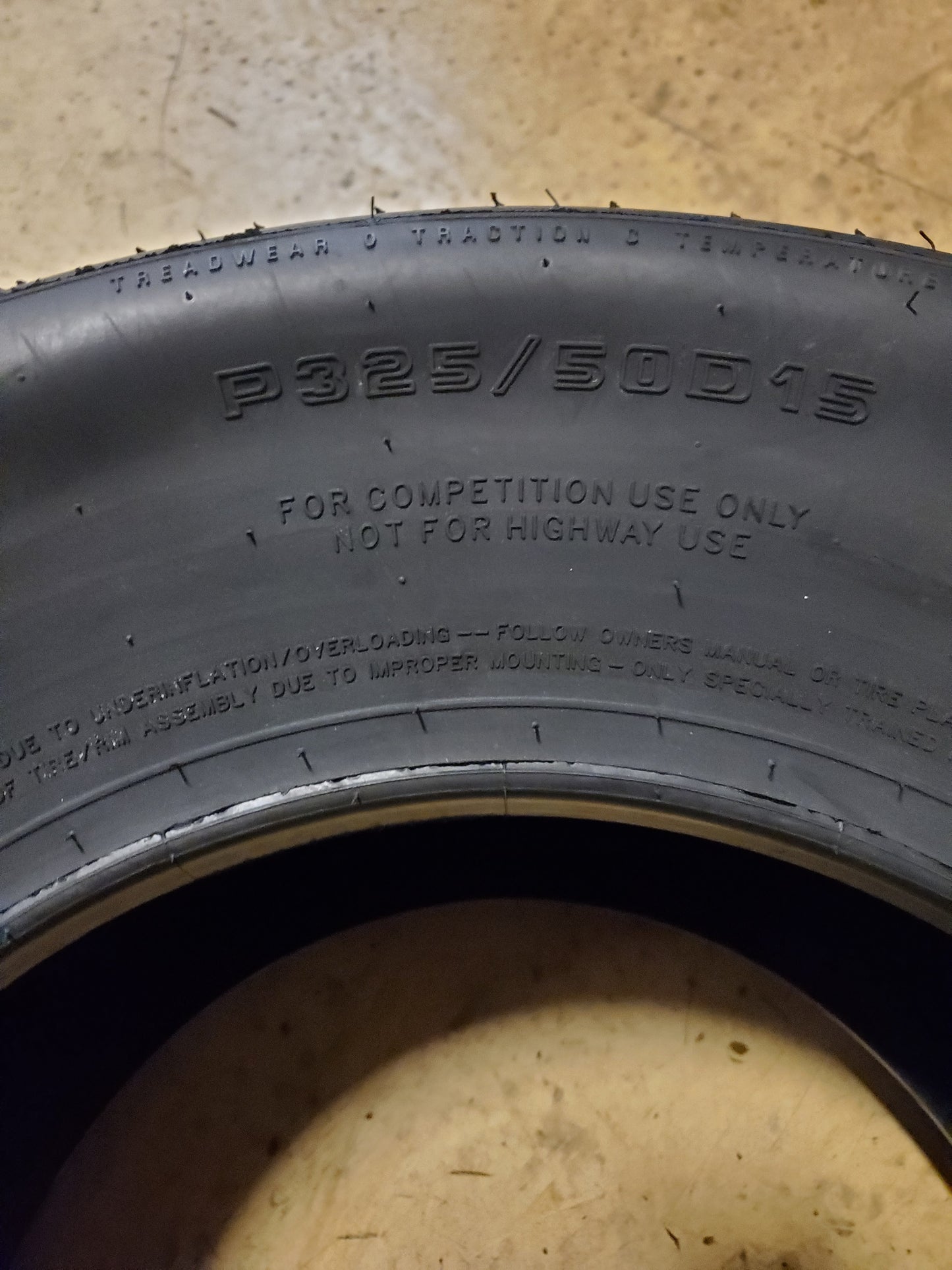 HOOSIER QUICK TIME BSW P 325 50 15 RACING TIRE 17130QT