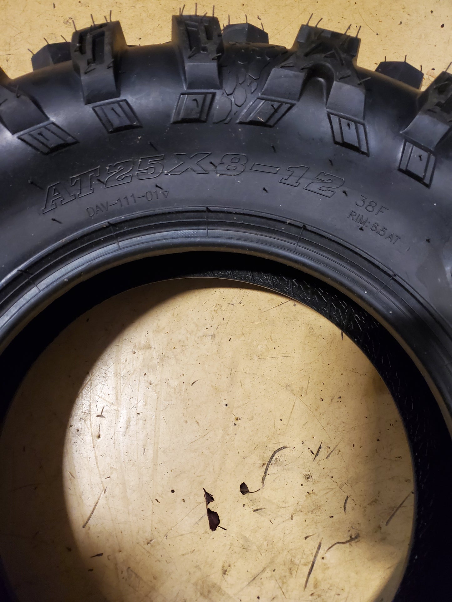 DUHOW BSW AT 25 8 12 38F 4PLY ATV/UTV TIRE DS58121