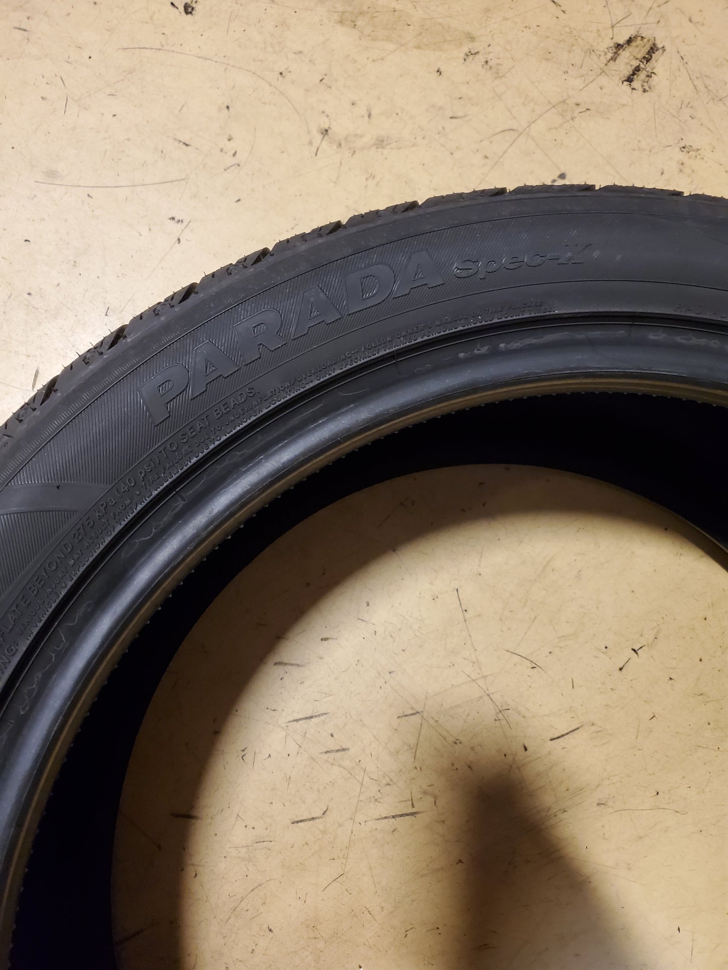 YOKOHAMA PARADA SPEC-X BSW P 245 45 20 99V PERFORMANCE TIRE 110100247