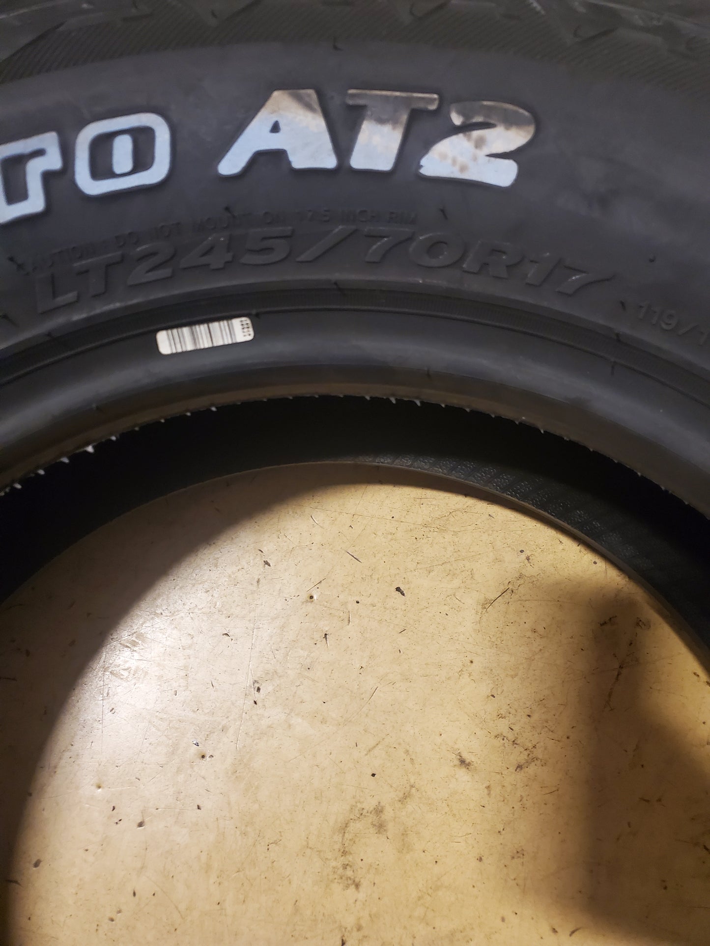 HANKOOK DYNAPRO AT2 RF11 OWL LT 245 70 17 119/116S 10PLY ALL TERRAIN TIRE 2020852