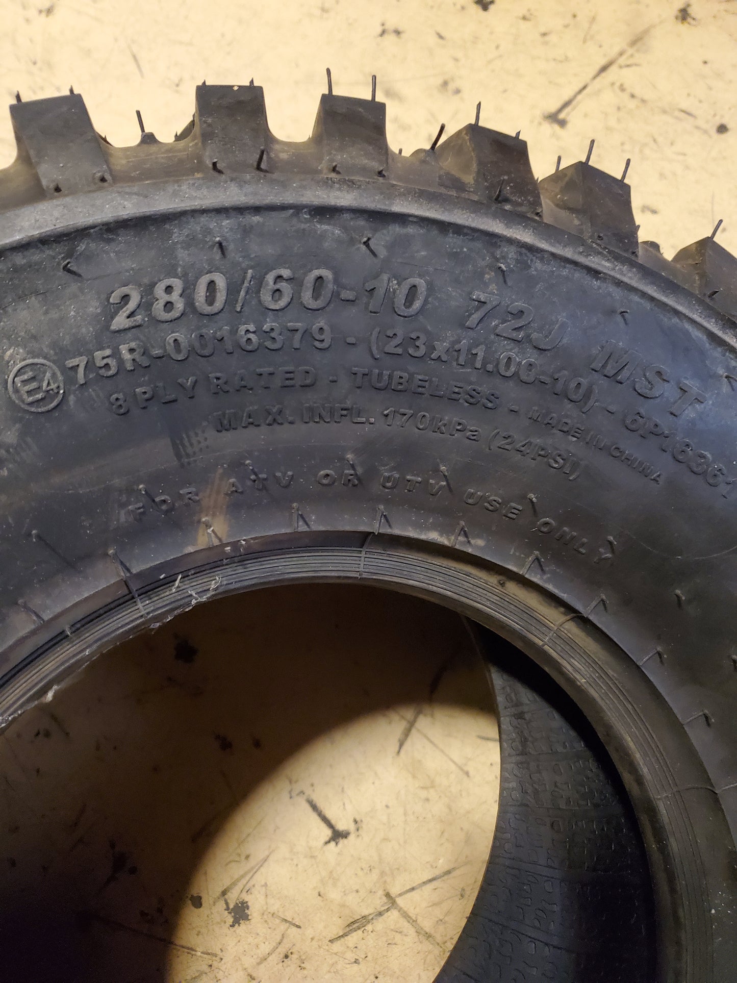 CARLSTAR WORK MATE BSW 23 11 10 72J 8PLY ATV/UTV TIRE 6P16361