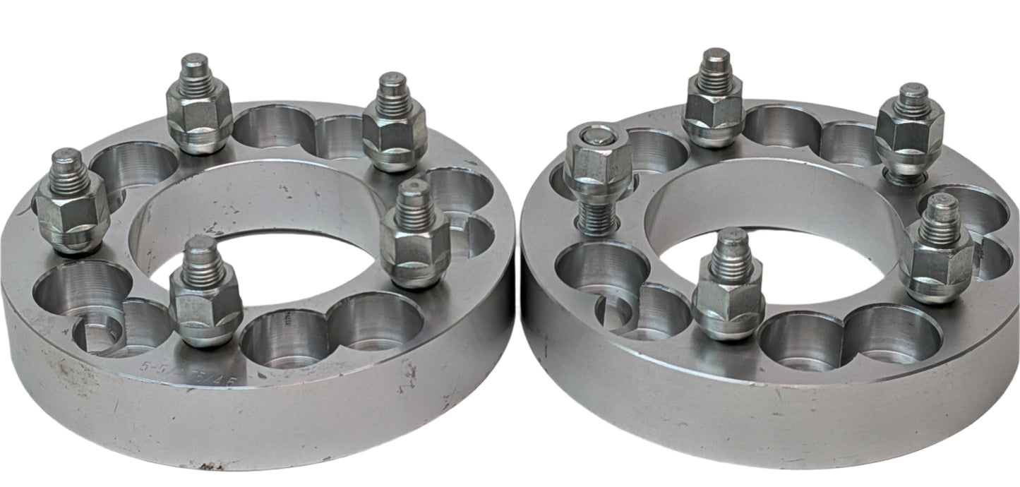 2 PCS MULTI DRILL WHEEL SPACER 5 ON 4.75 AND 5 ON 4.50 1.25" THICK