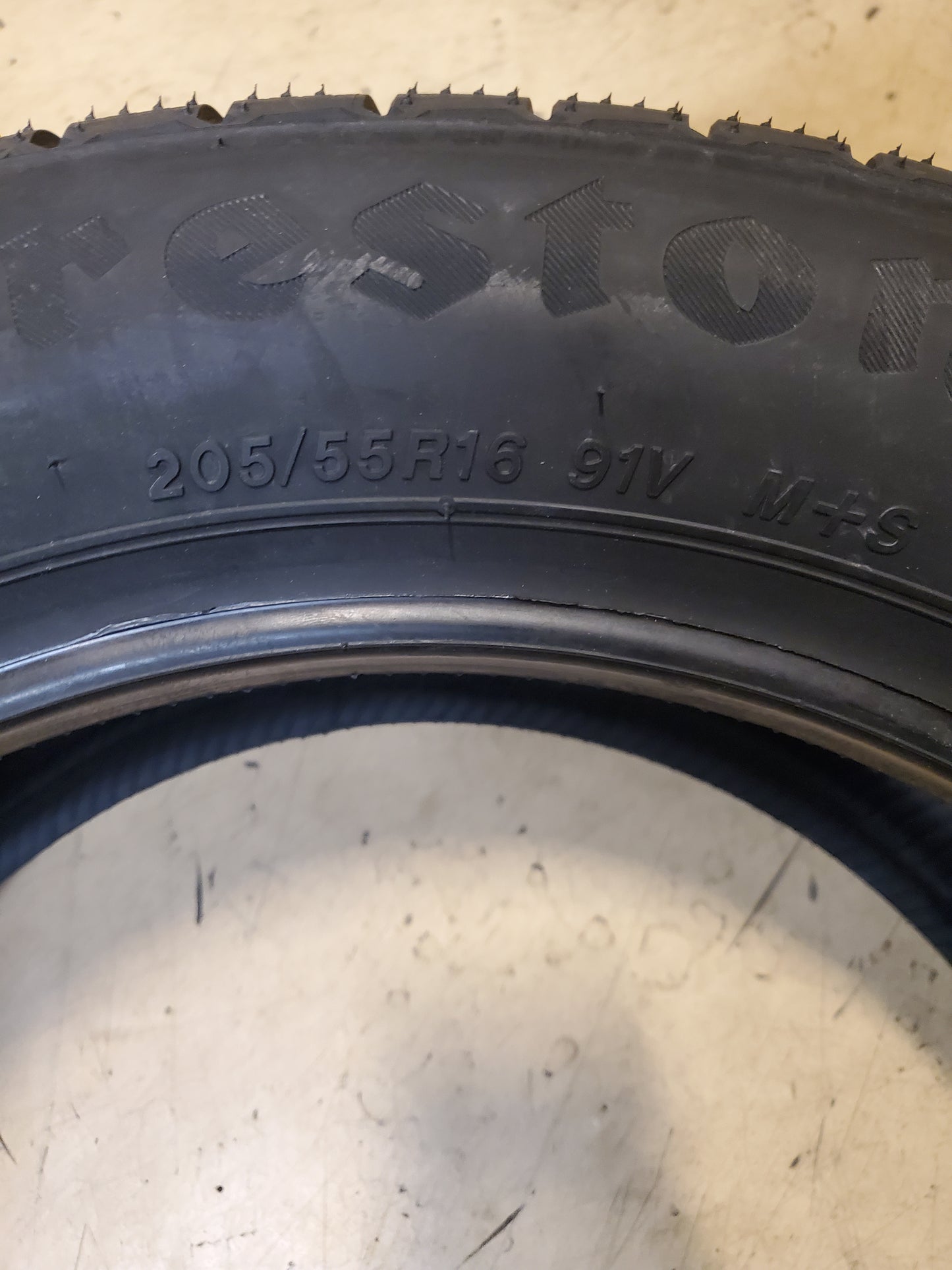 FIRESTONE WEATHERGRIP BSW P 205 55 16 91V ALL WEATHER TIRE 011548