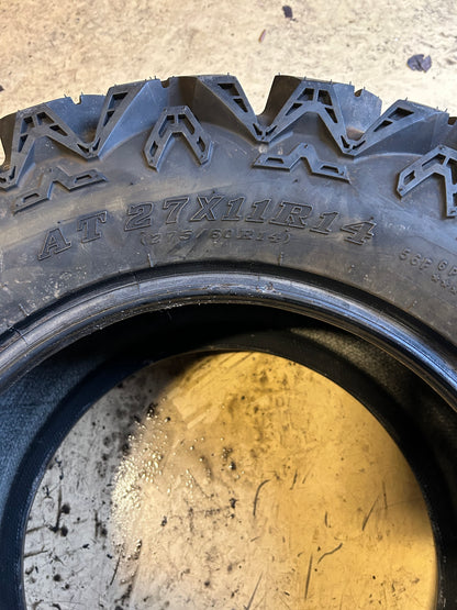 NOS SEDONA RIP-SAW BSW AT 27 11 14 56F 6PLY ATV/UTV TIRE RS2711R14