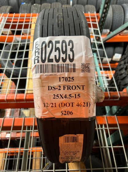 MORSO DS-2 FRONT 25 4.5 15 FRONT DRAG RACE TIRE 17025