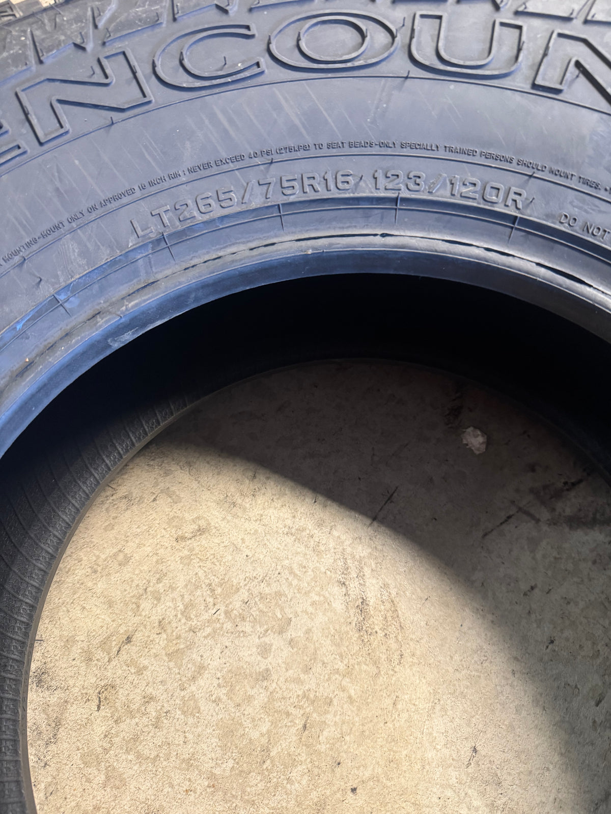SUMITOMO ENCOUNTER AT BSW LT 265 75 16 123/120R 10PLY ALL TERRAIN TIRE ATH39