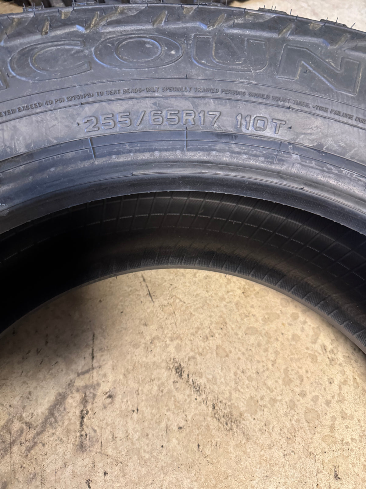 NOS SUMITOMO ENCOUNTER AT BSW P 255 65 17 110T ALL TERRAIN TIRE ATH20