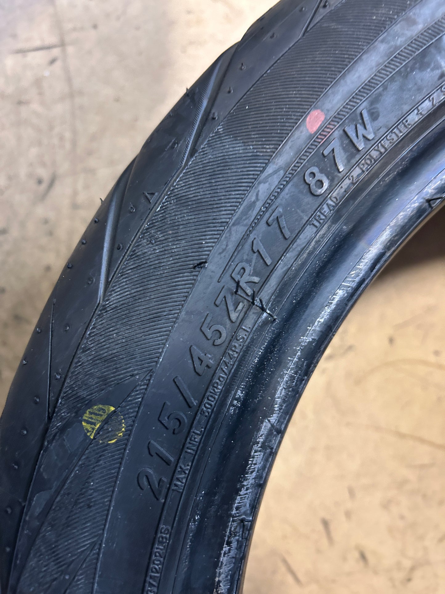 NOS FEDERAL 595 RS-RR BSW P 215 45 17 87W RACING TIRE B4AK7A