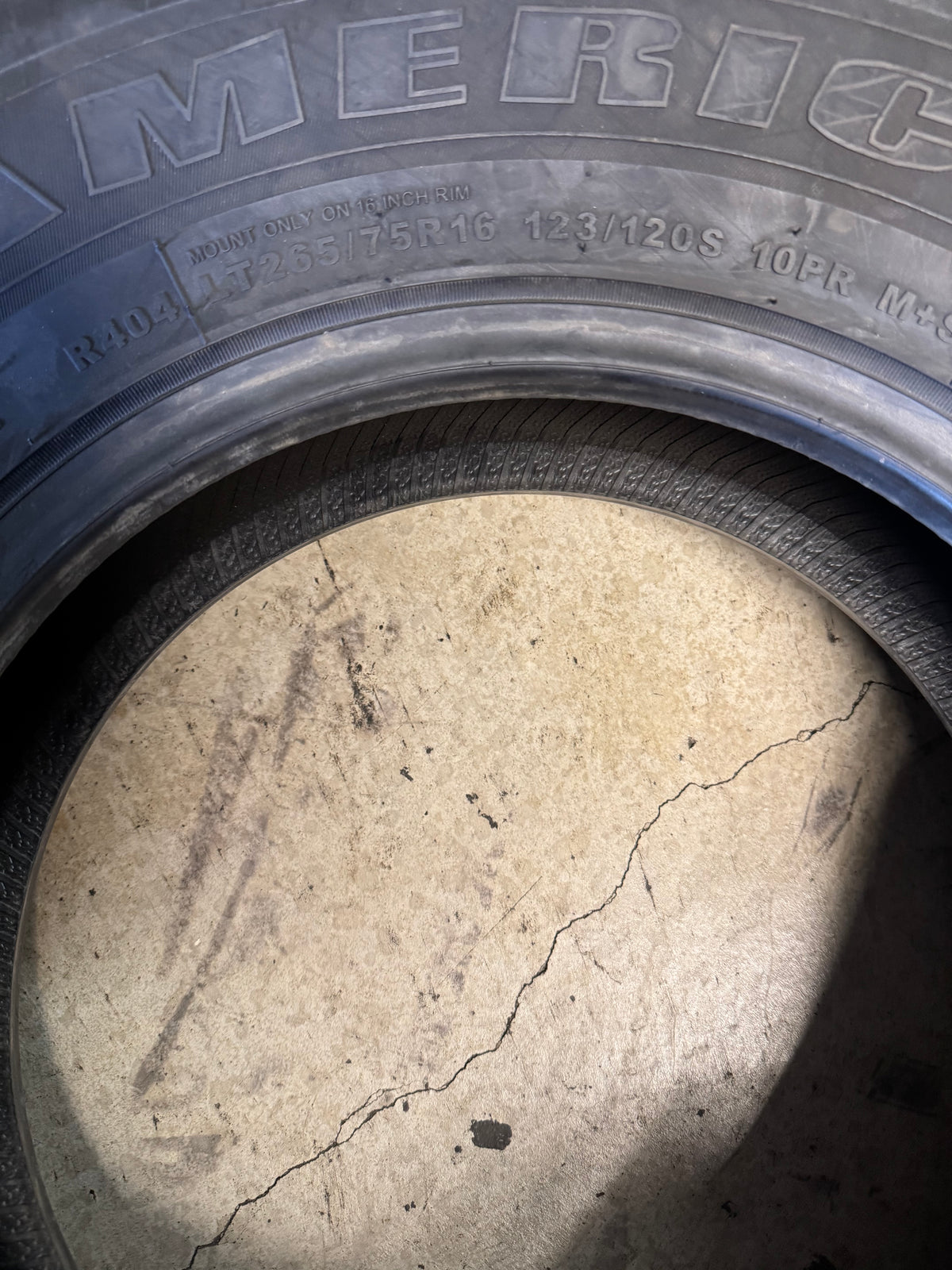 NOS AMERICUS ALL TERRAIN BSW LT 265 75 16 123/120S 10PLY TIRE AMD0433