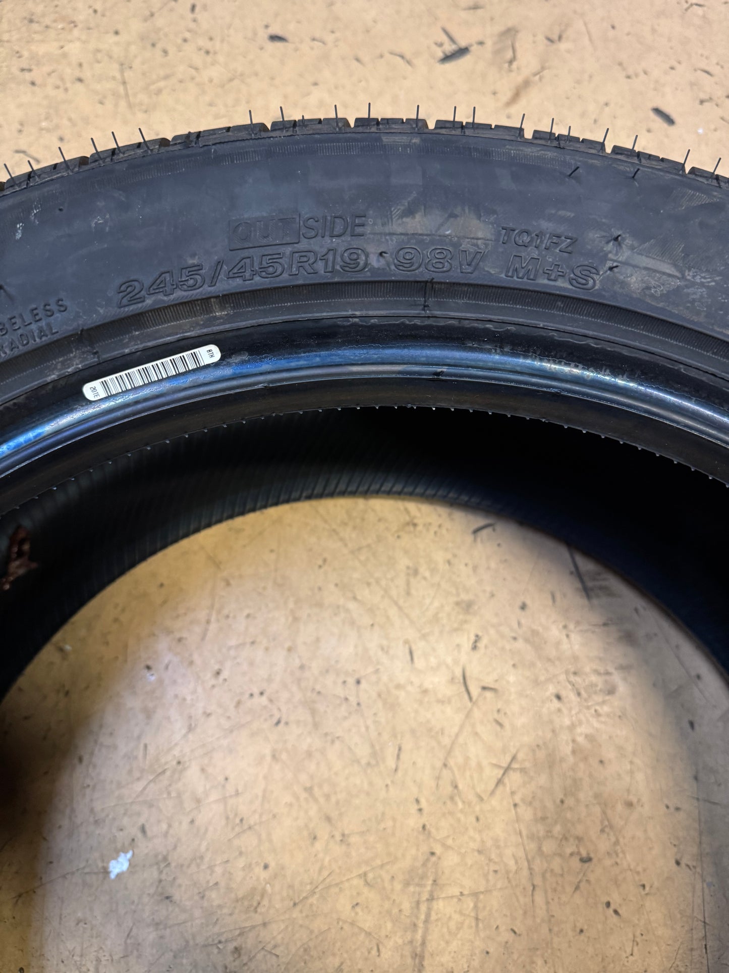 BRIDGESTONE TURANZA QUIETTRACK BSW P 245 45 19 98V ALL SEASON TIRE 000086