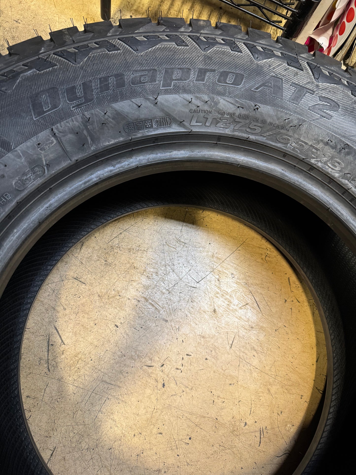 NOS HANKOOK DYNAPRO AT2 BSW LT 275 65 18 123/120S 10PLY ALL TERRAIN TIRE 2020861