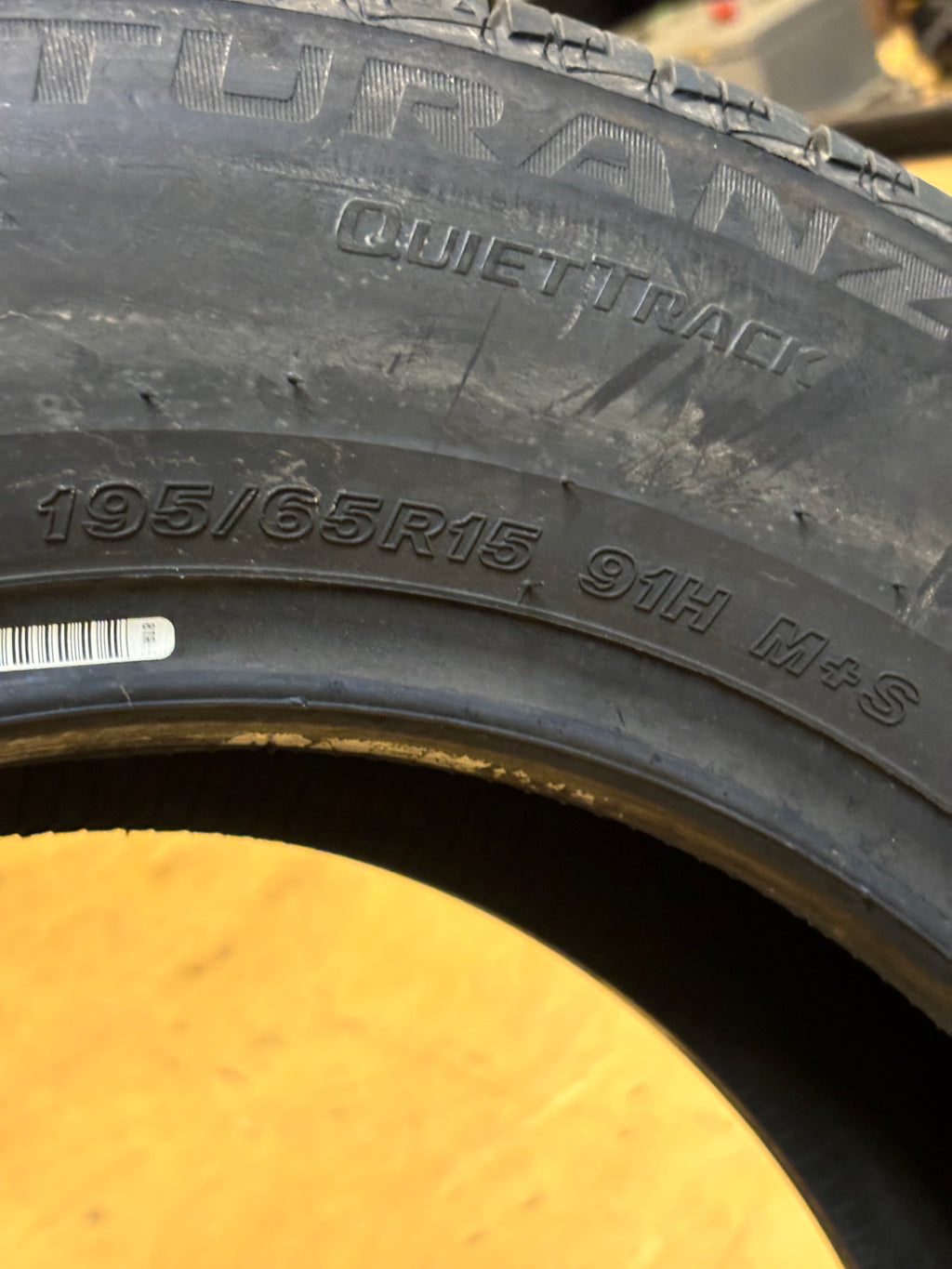 BRIDGESTONE TURANZA QUIETTRACK P 195 65 15 91H SL ALL SEASON TIRE 000064