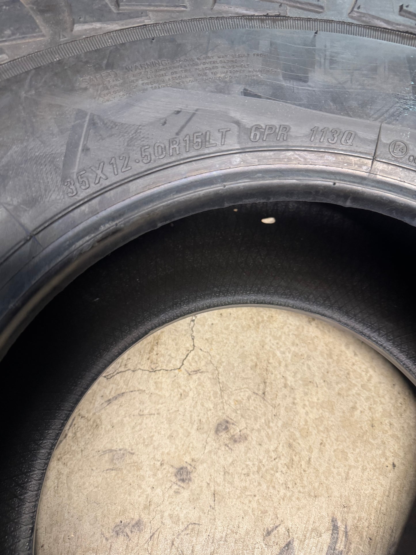 NOS MAXXIS BIGHORN MT-762 OWL LT 35 12.5 15 113Q 6PLY MUD TERRAIN TIRE TL18573000
