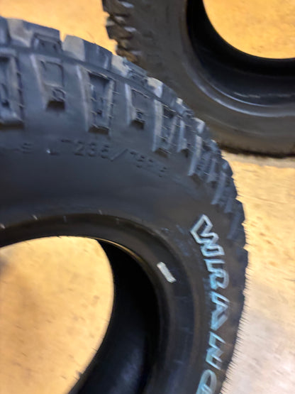 2 GOODYEAR WRANGLER DURATRAC RWL LT 235 75 15 104/101Q LRC 6 PLY ALL TERRAIN TIRES 312008027