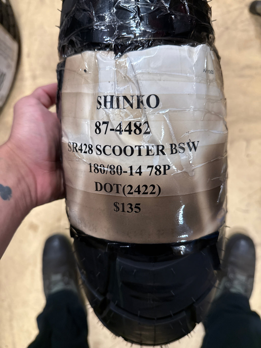 SHINKO SR428 BSW 180 80 14 78P REAR MOTORCYCE TIRE 87-4482