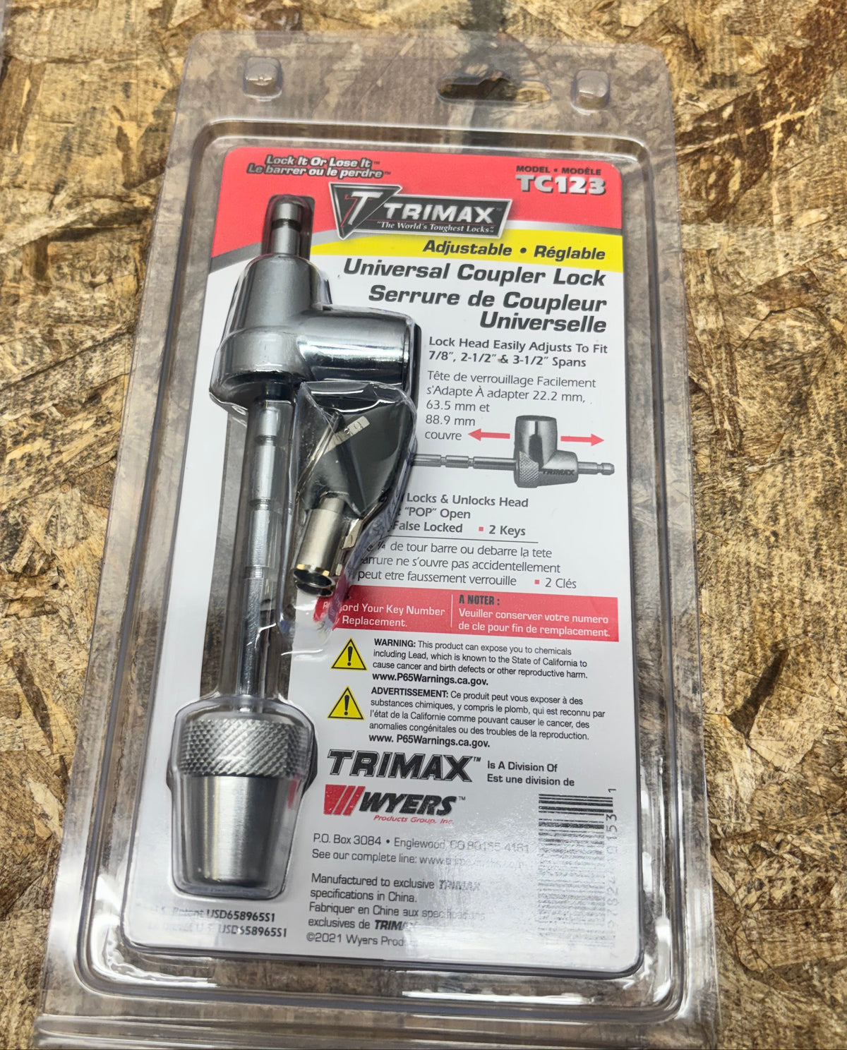 TRIMAX LOCKS TCP100 UNIVERSAL TOWING KIT DELUXE