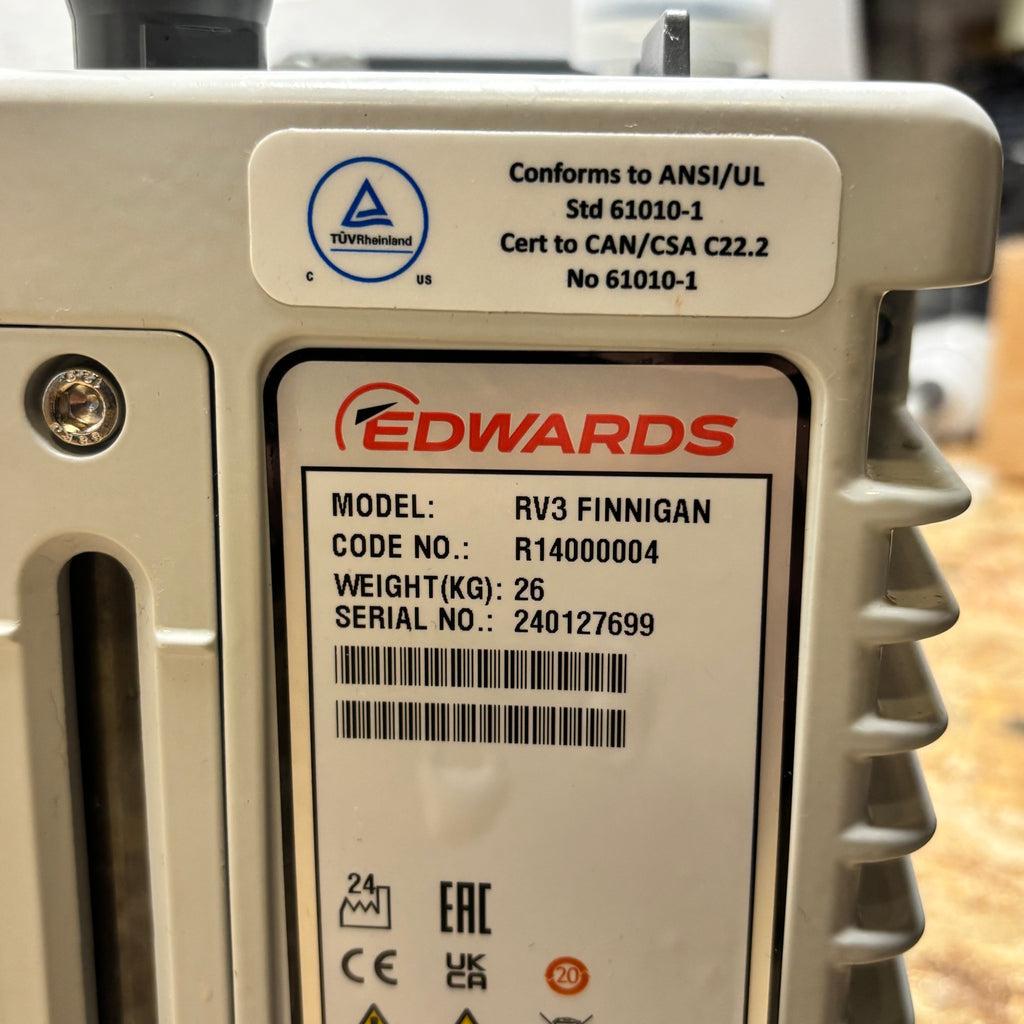 EDWARDS RV3 ROTARY VANE VACUUM PUMP 220-240V 50/60HZ (NEEDS REPAIR)