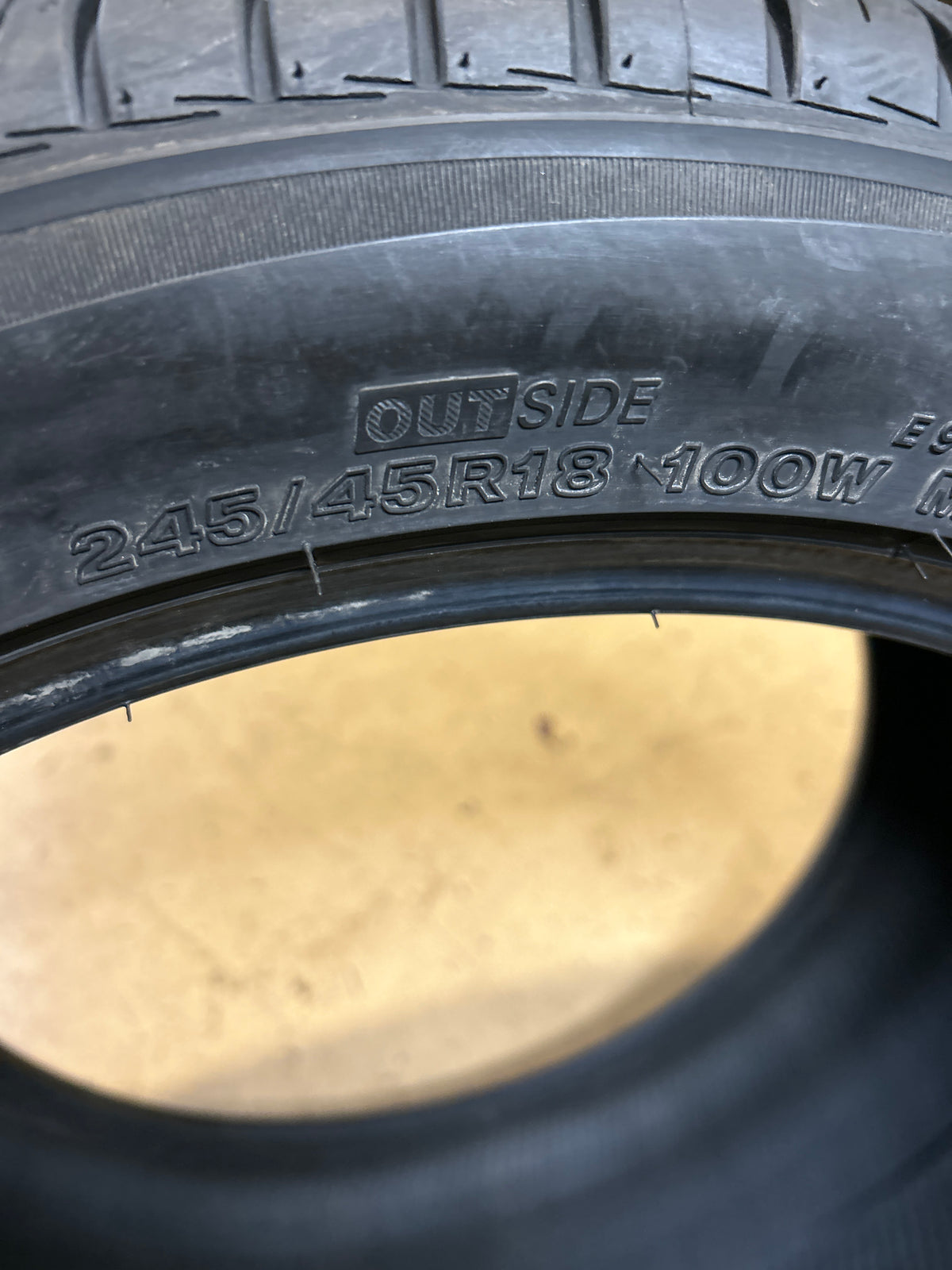 BRIDGESTONE POTENZA RE980 AS BSW P 245 45 18 100W XL FRONT UHP TIRE 012774