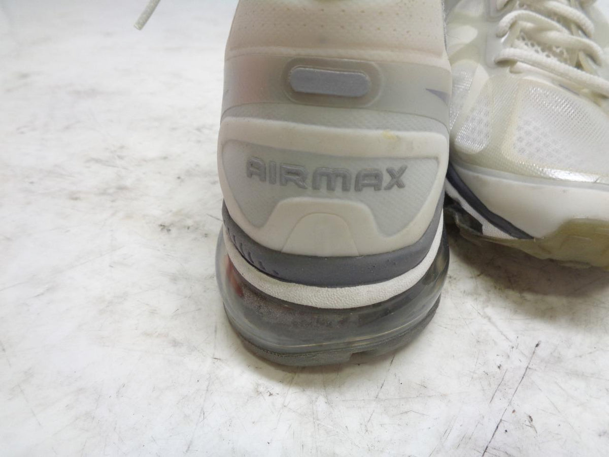 1 PAIR NEW WOMEN'S NIKE AIRMAX+ WHITE SNEAKERS SIZE 9 487679 100 SR