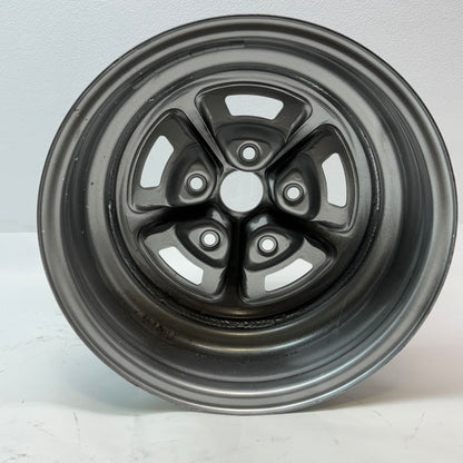WHEEL VINTIQUES 50 SERIES SS396 SILVER WITH BLACK PAINTED SLOT WHEELS 15X8 5X4.75