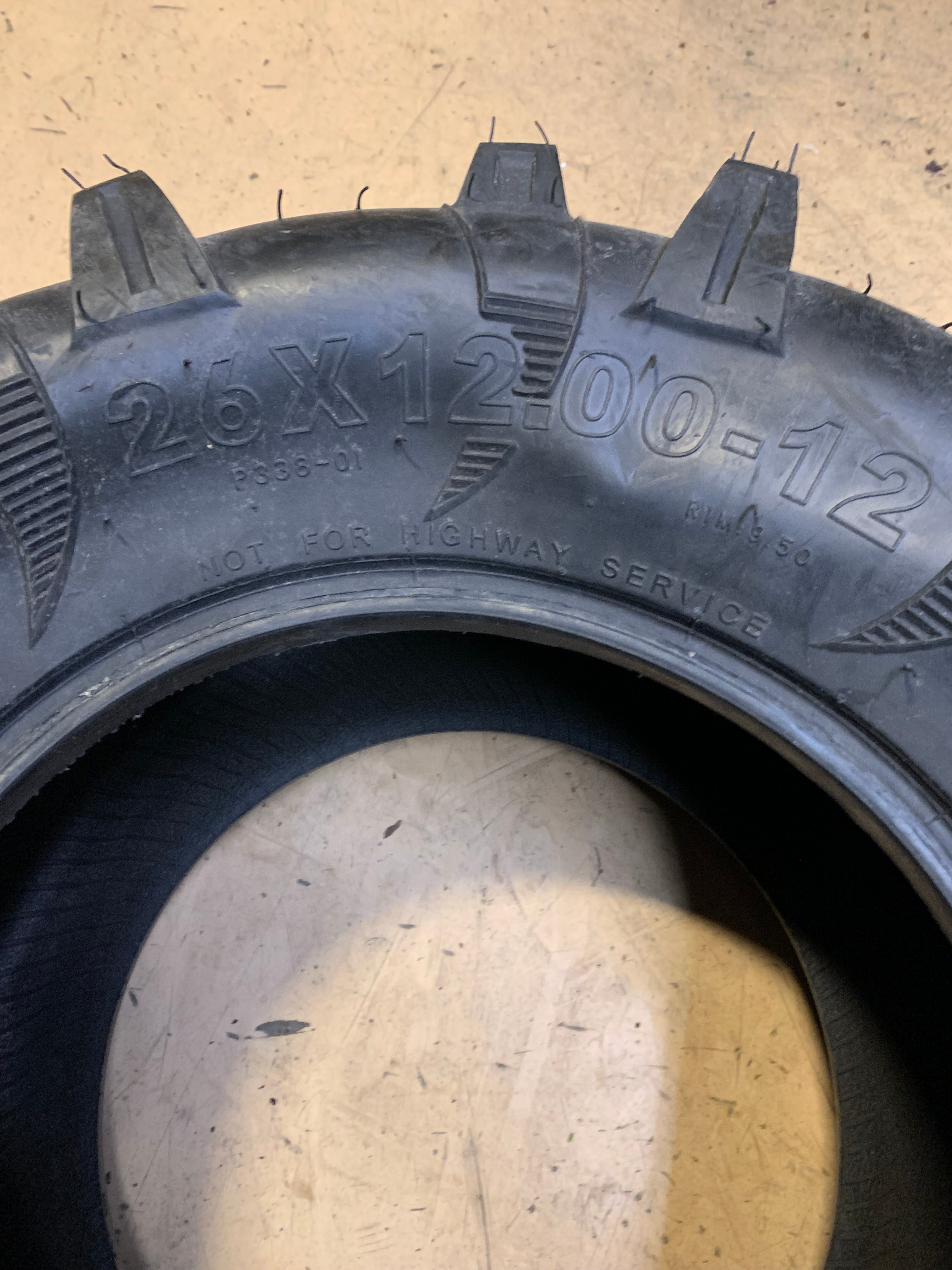 NOS POWER KING  MUD CAT BSW AT 26 12 12 58F 6PLY ATV/UTV TIRE ATV85