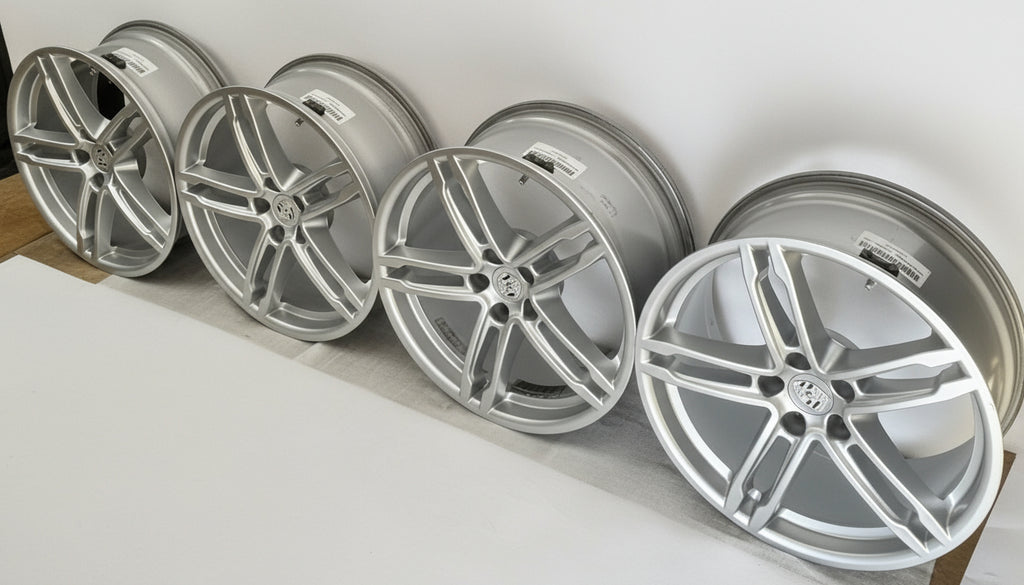 4 GENUINE PORSCHE MACAN 15-19 9X19 8X19 SILVER WHEEL SET 95B601025BN 95B601025BM