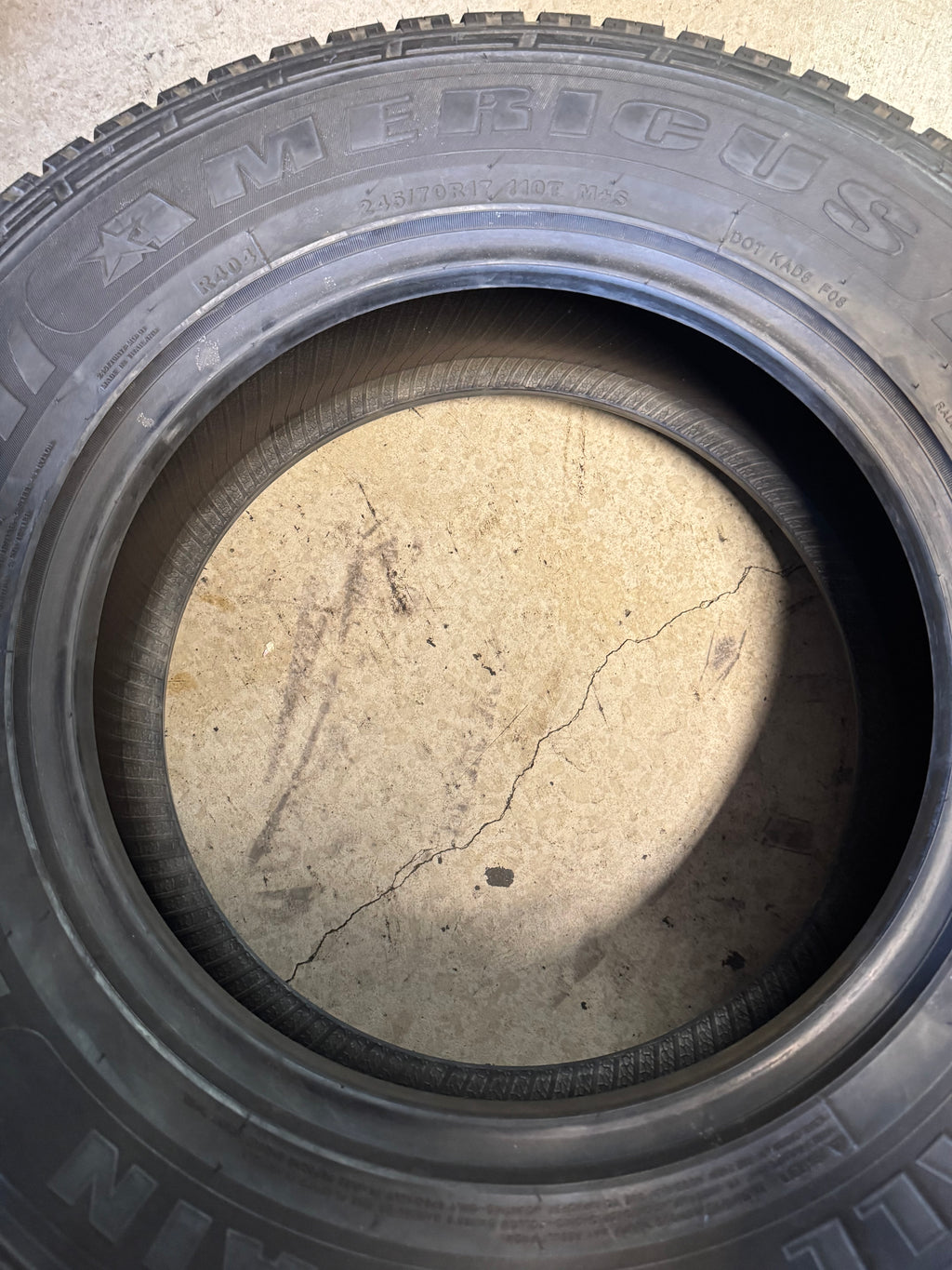 NOS AMERICUS ALL TERRAIN BSW P 245 70 17 110T TIRE AMD0631