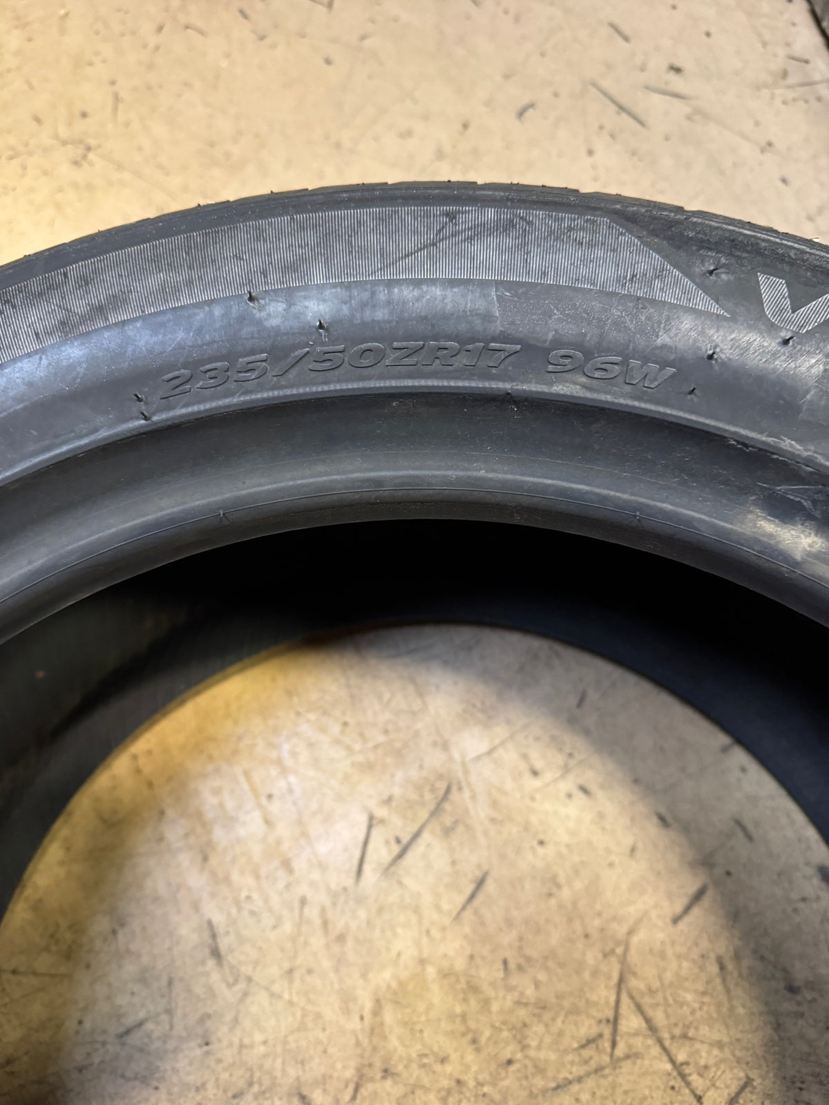 2 NOS HANKOOK VENTUS S1 NOBLE2 BSW P 235 50 17 96W UHP TIRE 1014516