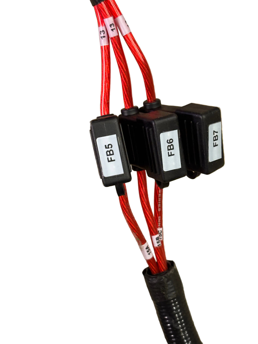 HEAVY DUTY WIRING HARNESS W/ MULTI-PIN CONNECTORS & HEAT SHIELDING