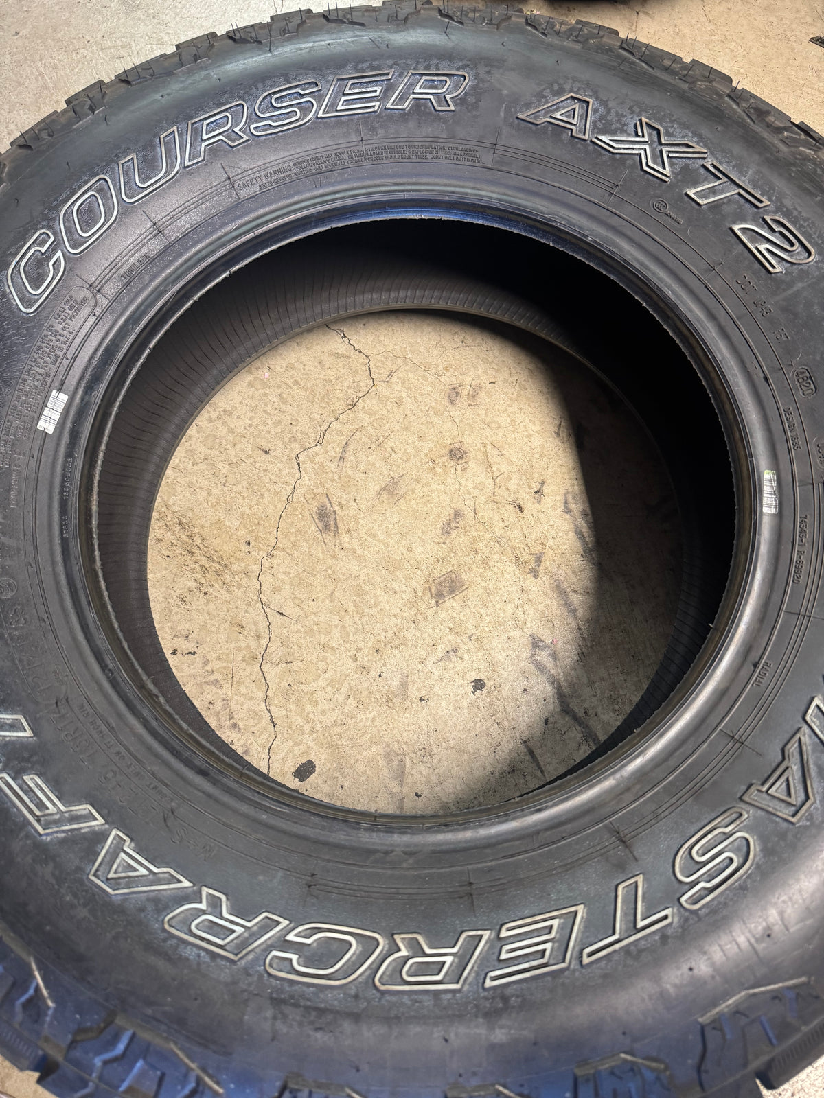NOS MASTERCRAFT COURSER AXT2 OWL LT 245 75 17 121/118S 10PLY ALL TERRAIN TIRE 175002007