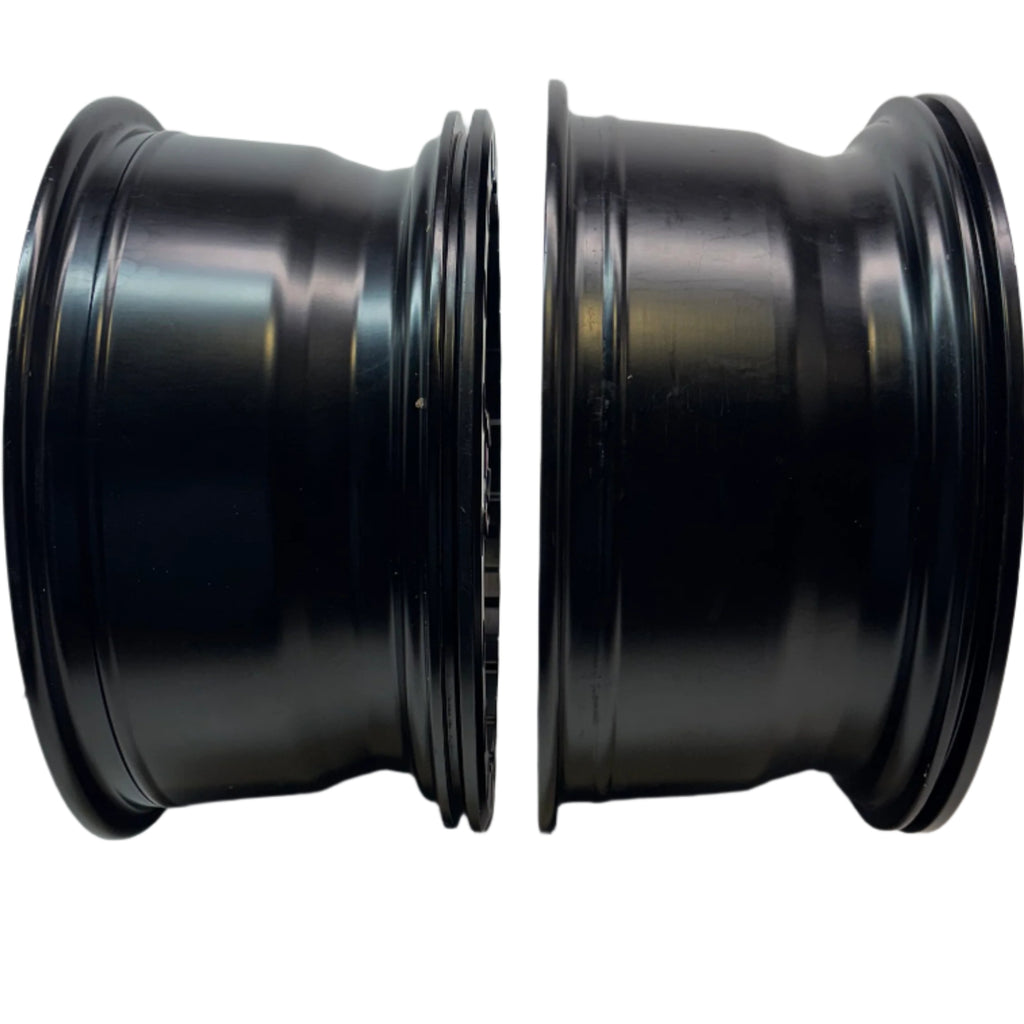 2 TUSK TD672 BLACK MATTER WHEELS 15X7 ET 30 4X6-1/4