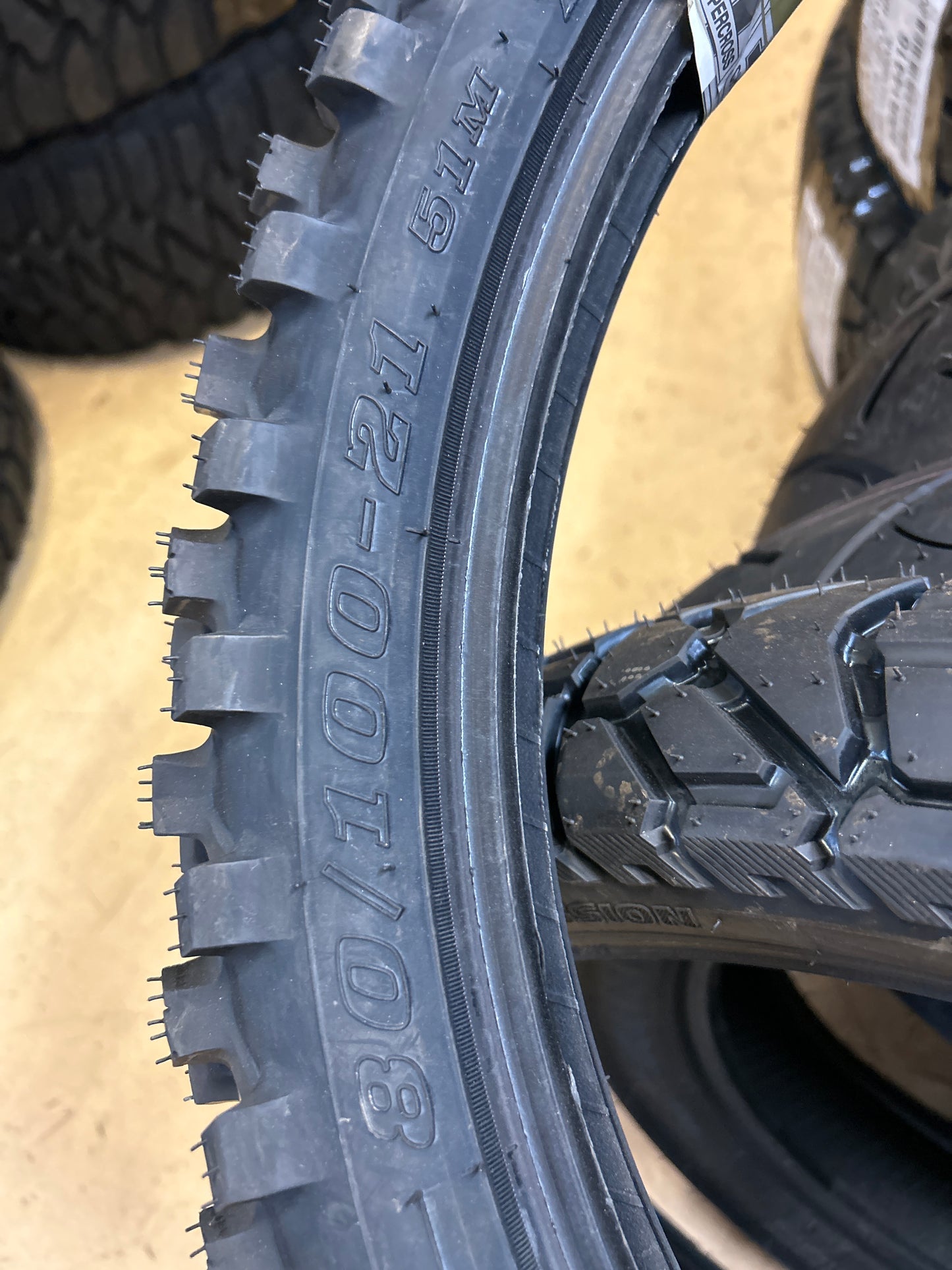 DUNLOP GEOMAX FACTORY SPEC 80 100 21 51M FRONT MOTORCYCLE TIRE 45276500