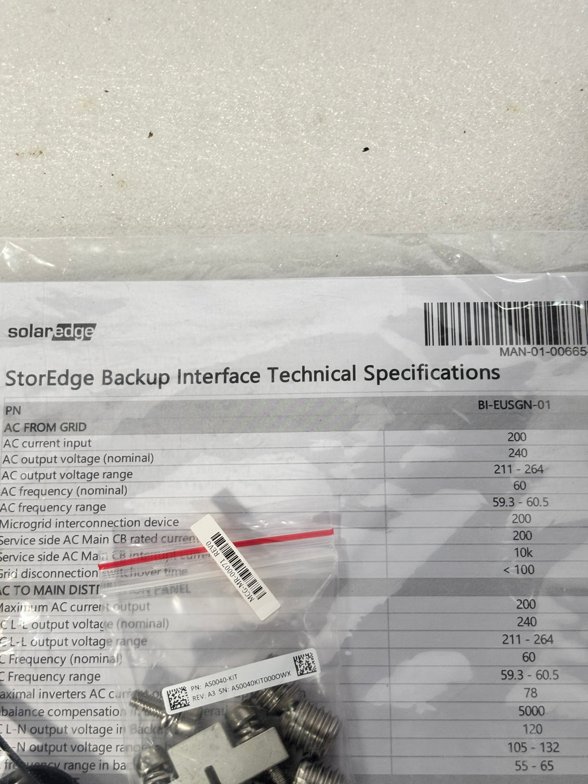 SOLAREDGE ENERGY HUB BACKUP INTERFACE SE-BI-EUSGN-02