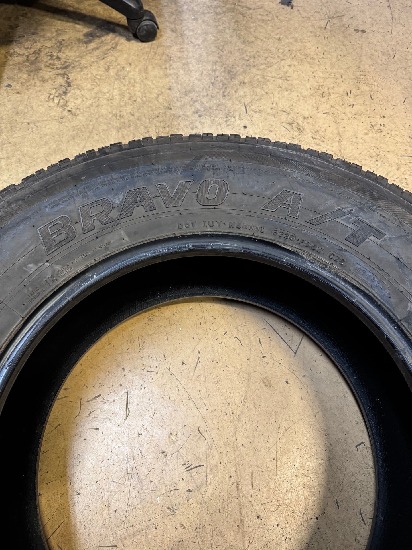 NOS MAXXIS 771T BRAVO A/T BSW P 265 70 18 116T ALL TERRAIN TIRE MBA2657018
