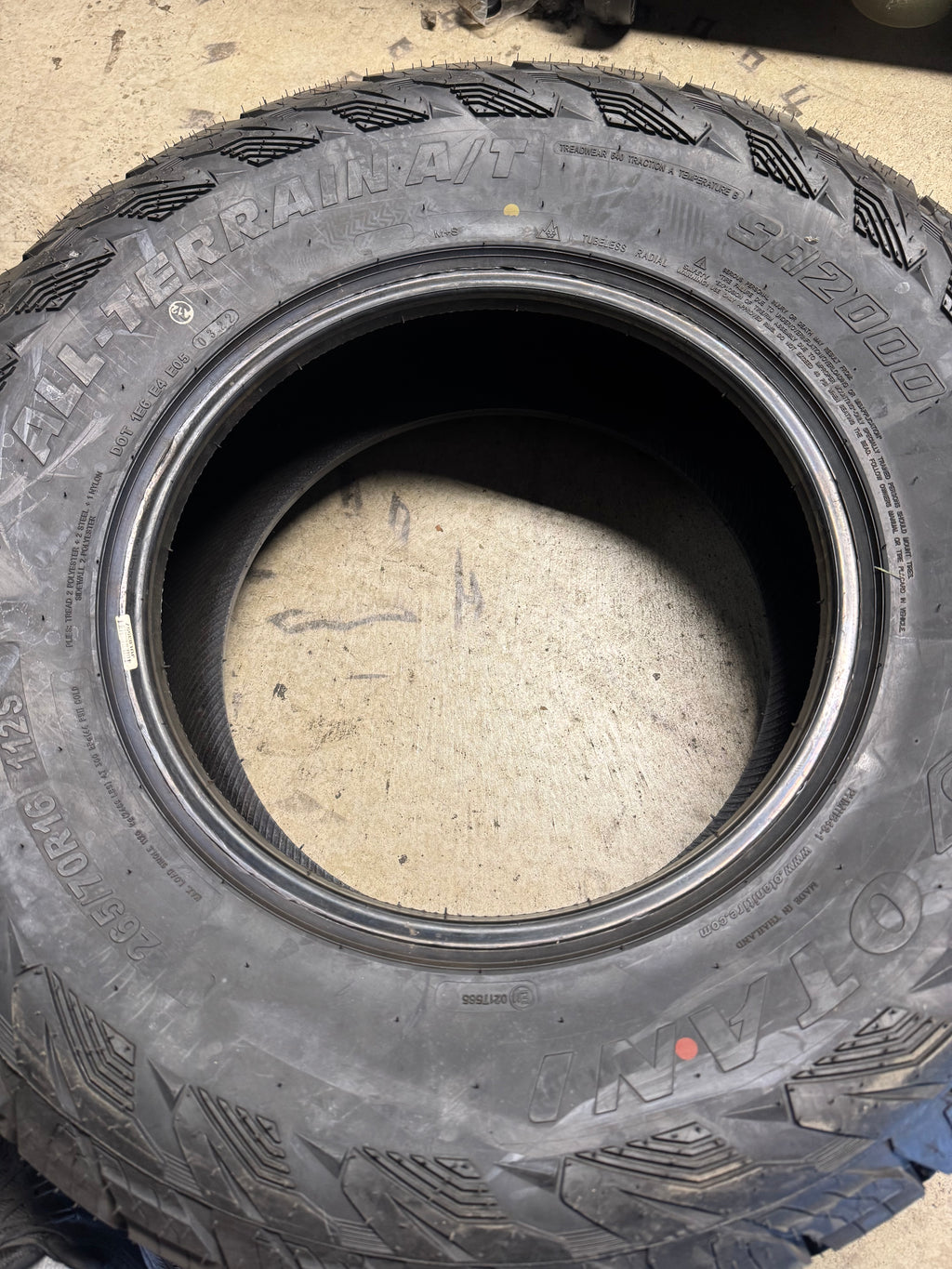 OTANI ALL TERRAIN SA2000 BSW P 265 70 16 112S  TIRE S211C