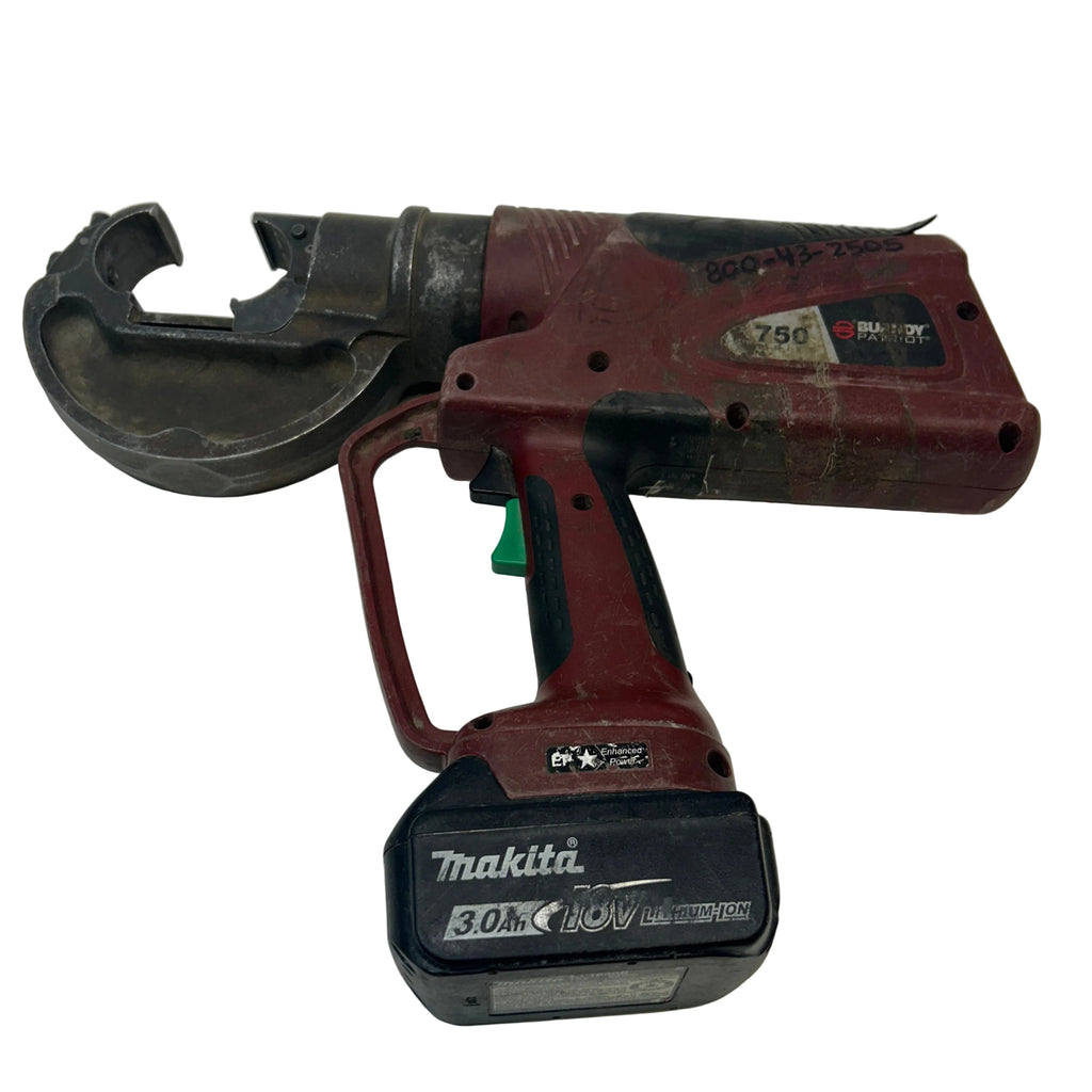 BURNDY PATRIOT 12-TON HYDRAULIC CRIMPER, 3.0AH 18V LI-ION  PAT750LI