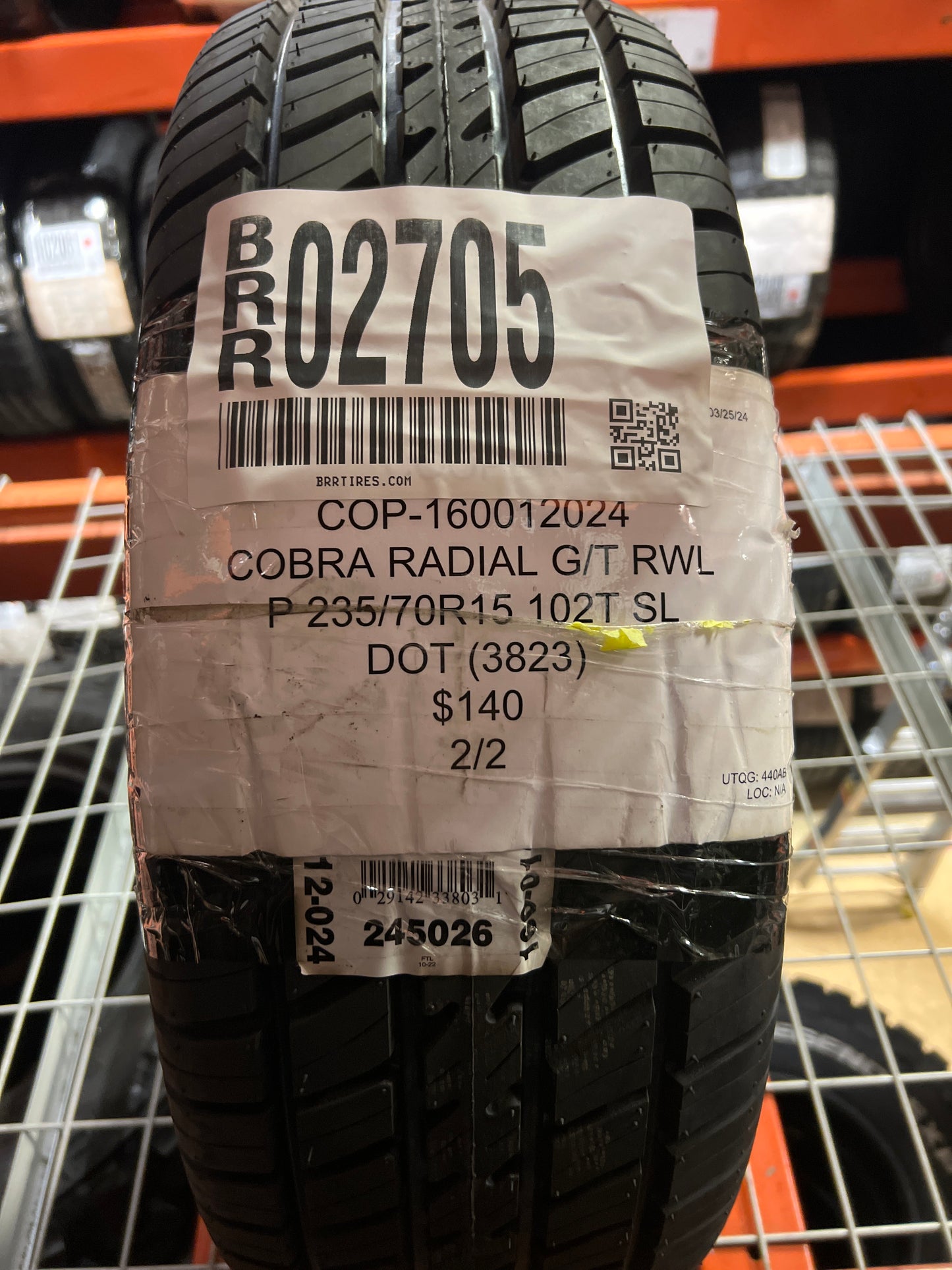 2 NEW COOPER COBRA RADIAL G/T RWL P 235 70 15 102T SL ALL SEASON 160012024