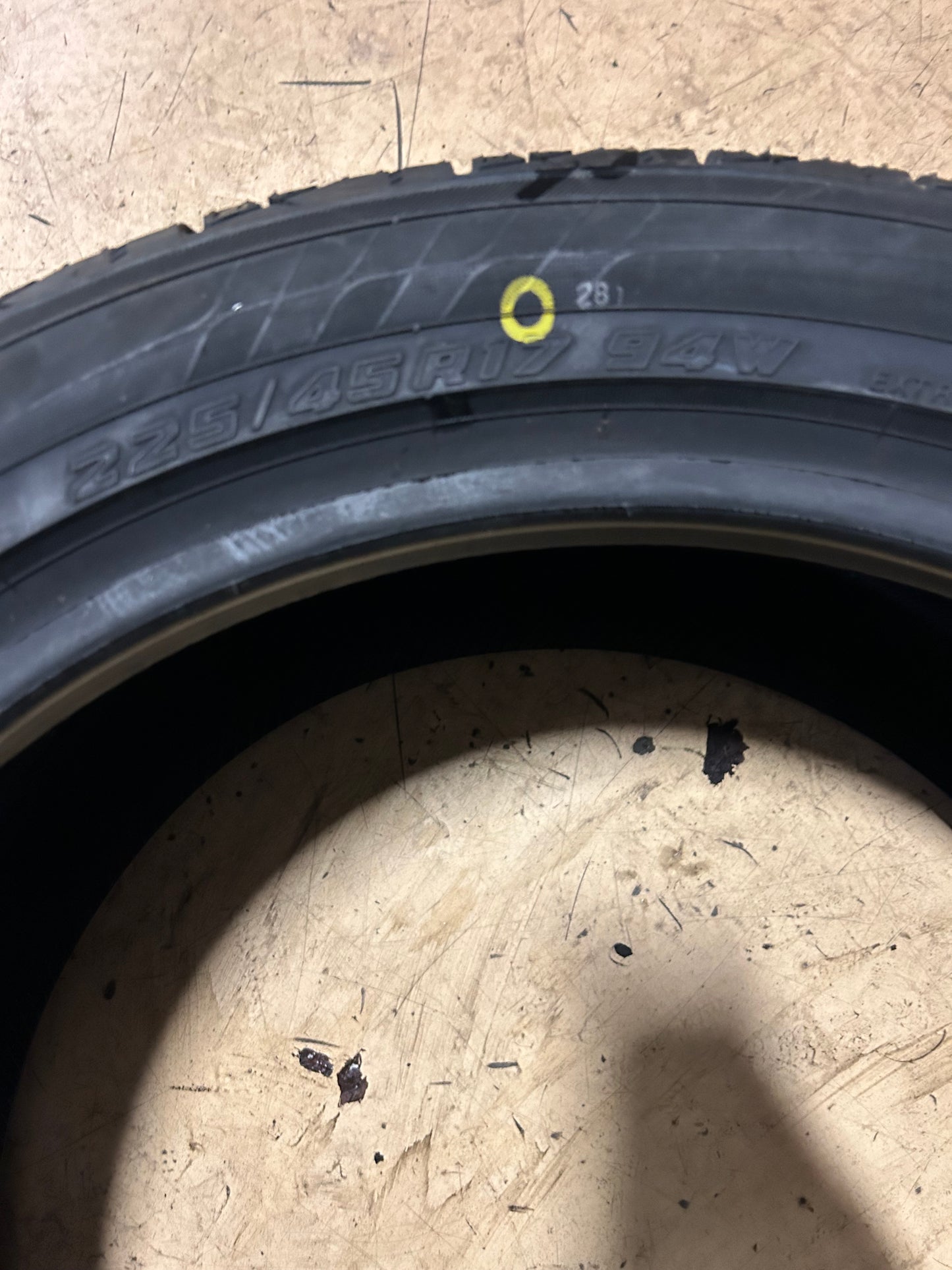 YOKOHAMA ADVAN SPORT A/S PLUS BSW P 225 45 17 94W XL UHP TIRE 110140617