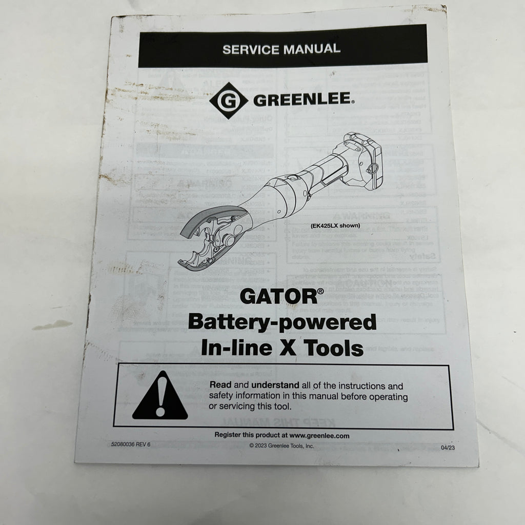 GREENLEE GATOR INTELLIPUNCH BATTERYHYDRAULIC KNOCKOUT DRIVER KIT  LS100X11SB4X