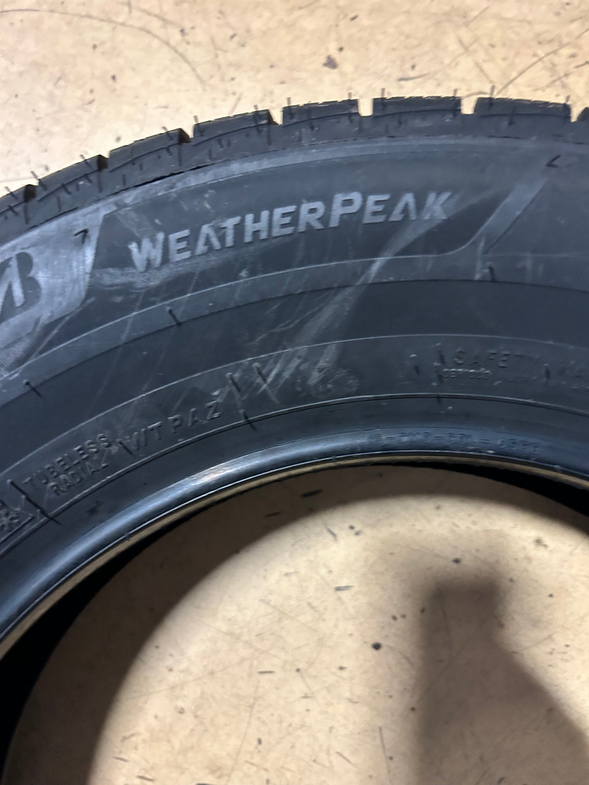 BRIDGESTONE WEATHERPEAK BSW P 195 65 15 91H ALL WEATHER TIRE 006018