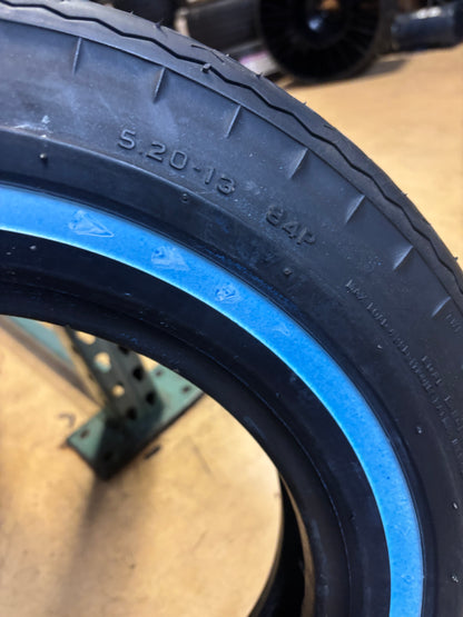 2 COKER PREMIUM SPORT 5/8" WW BSW P 5.20 13 84P 4 PLY SPORT LOWRIDER TIRES 506544