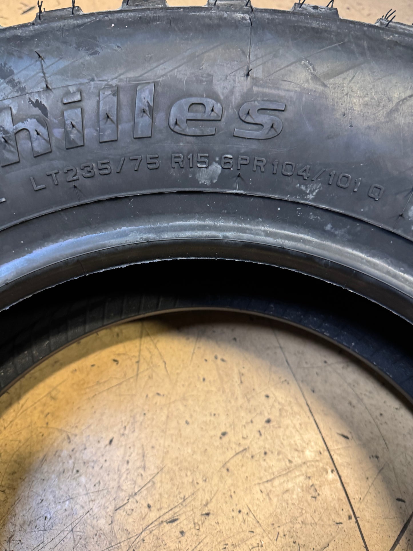 2 NOS ACHILLES 838 M/T BSW LT 235 75 15 104/101Q 6PLY MUD TERRAIN TIRE MAS237515