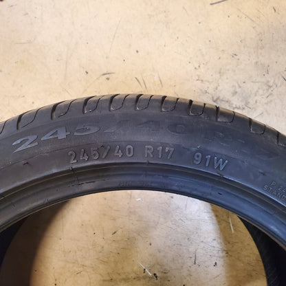 2 USED 7.5/32" PIRELLI CINTURATO P7 BSW PIRELLI 245 40 17 91W UHP TIRE 2153700