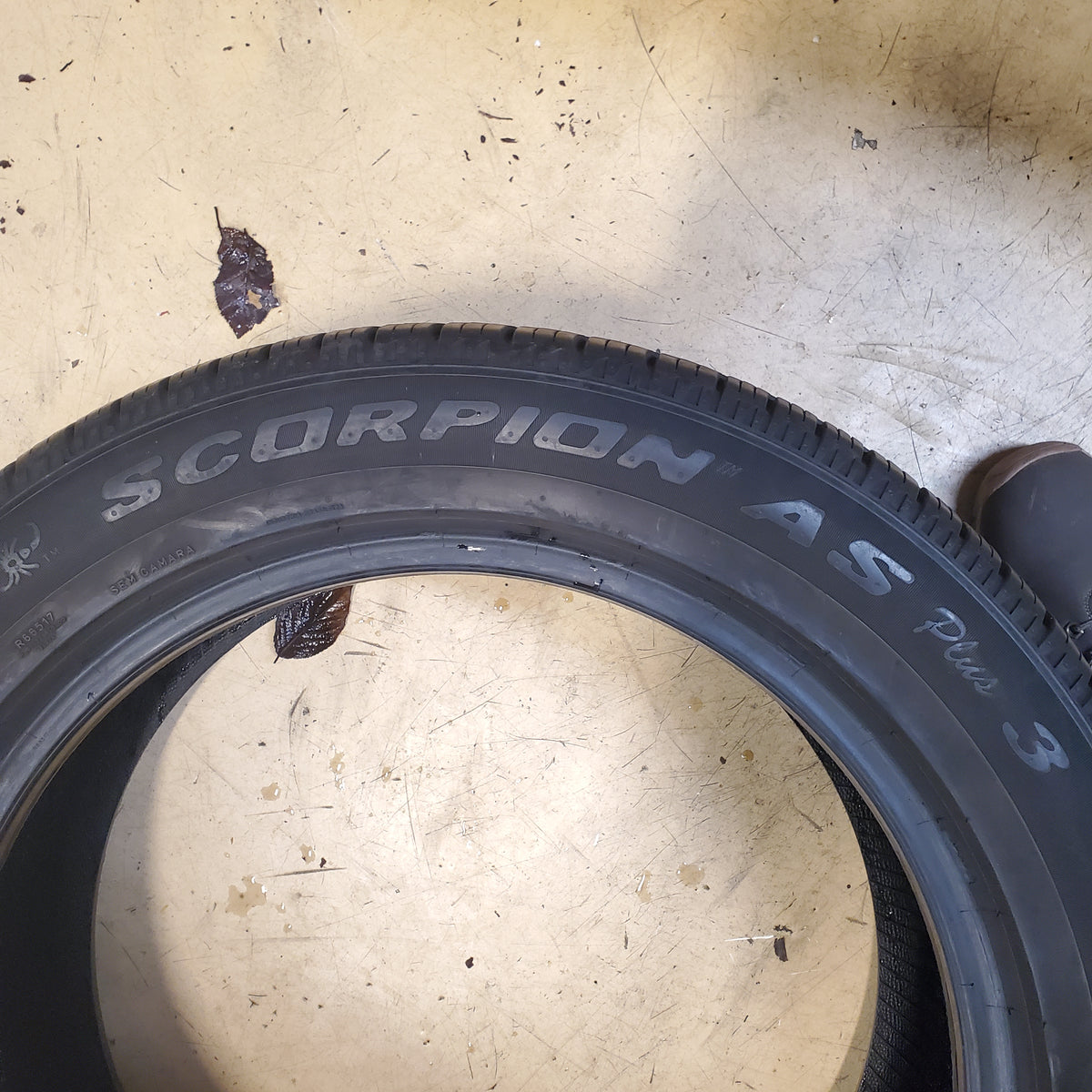 USED 10.5/32” PIRELLI SCORPION AS PLUS 3 BSW 235 55 19 105V XL SUV TIRE 3919200 1 TIRE PATCH