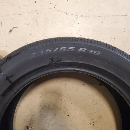 USED 10.5/32” PIRELLI SCORPION AS PLUS 3 BSW 235 55 19 105V XL SUV TIRE 3919200 1 TIRE PATCH